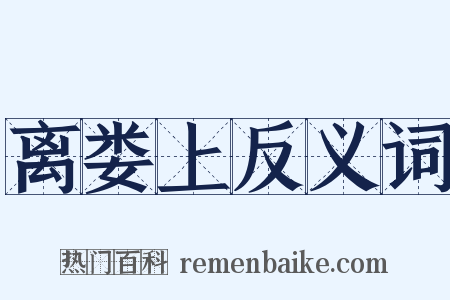 离娄上反义词是什么意思的图片